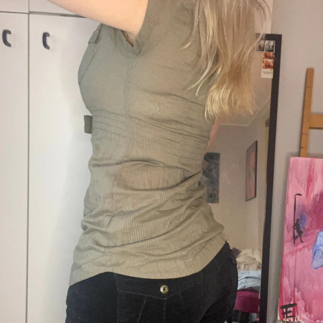 Snygg militärgrön topp💖 - 91