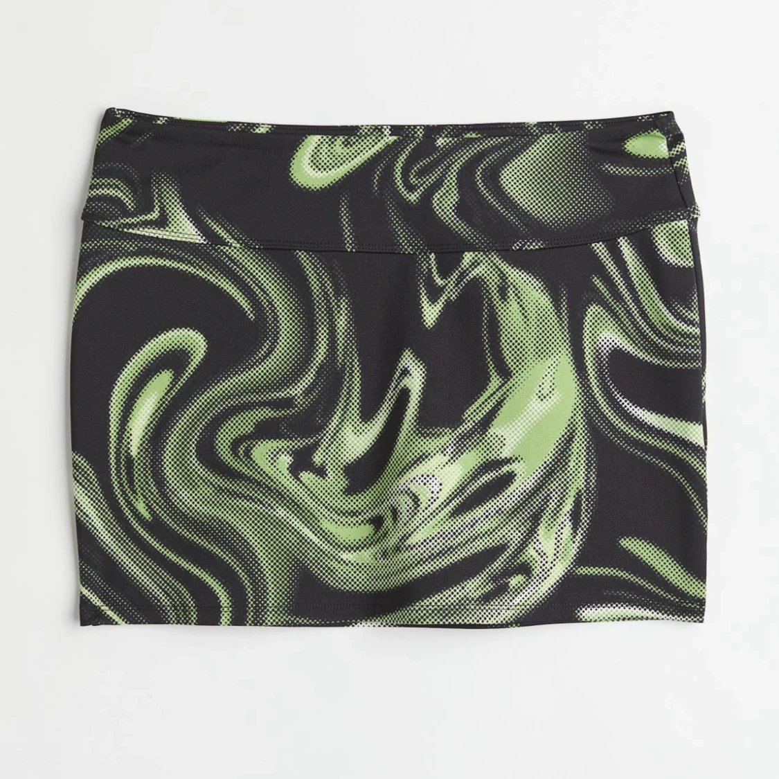 Svart/Grön Minikjol - 90