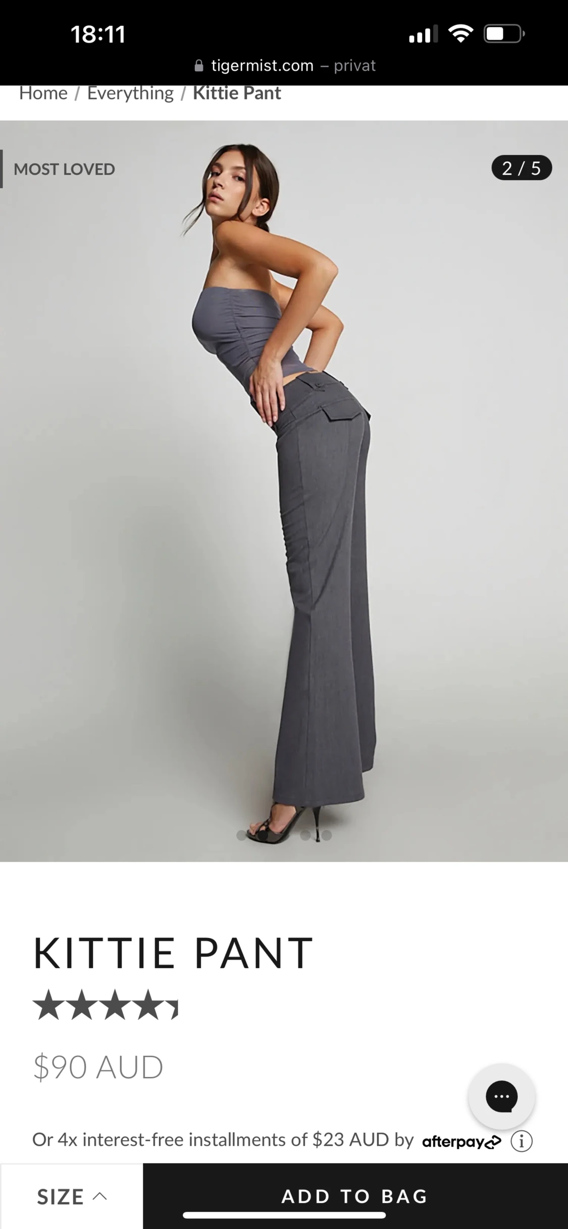 Kittie pants, lågmidjade kostymbyxor  - 90