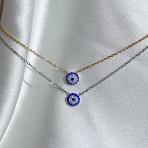 Halsband🧿 - Finns i både guld och silver färg, gjorda av rostfritt stål🤍129kr styck💕Fri frakt om betalning sker via swish!