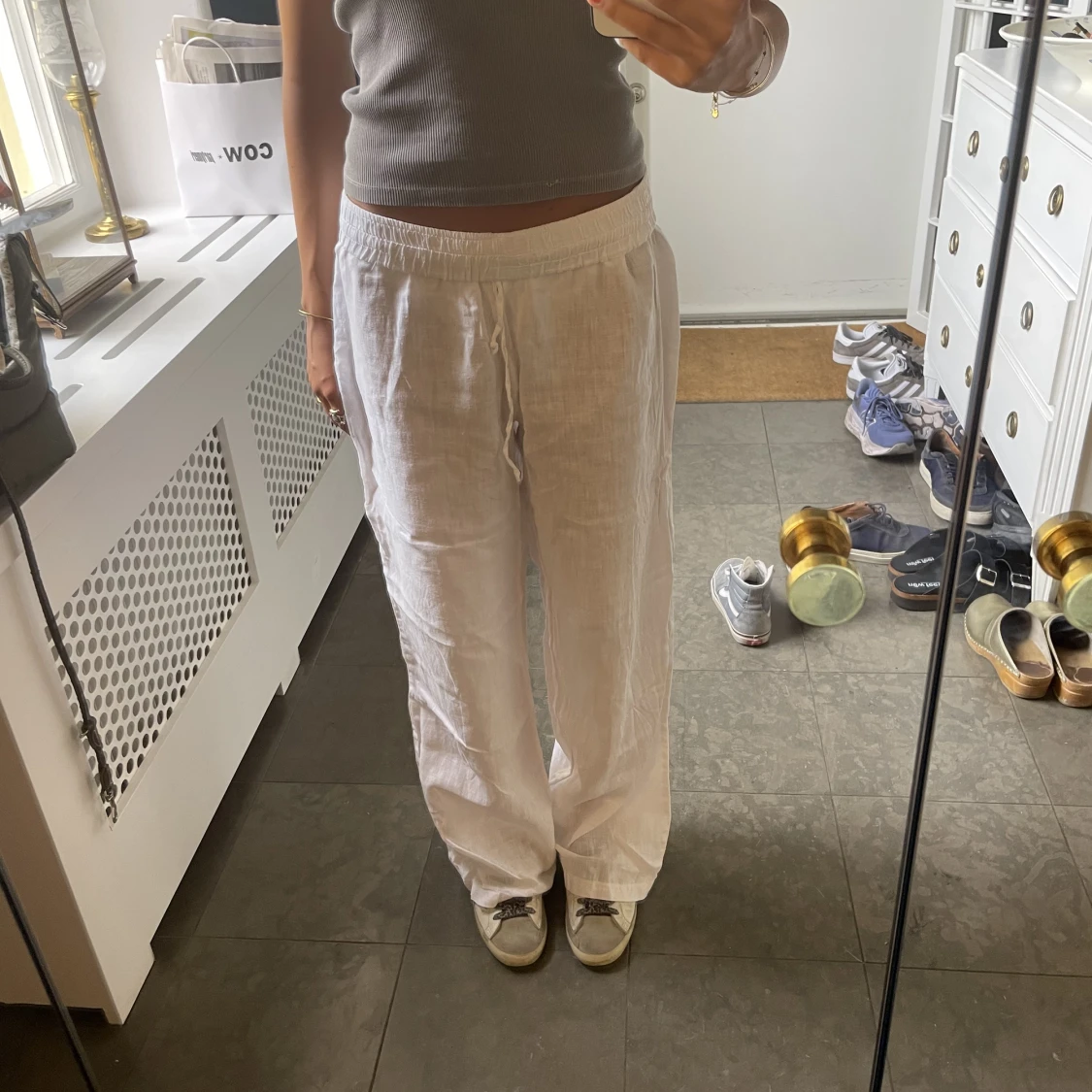 Lågmidjade Linnebyxor