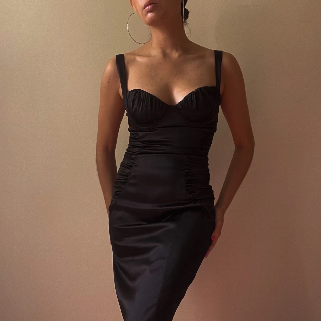 Preloved Marciano Satin Black Dress