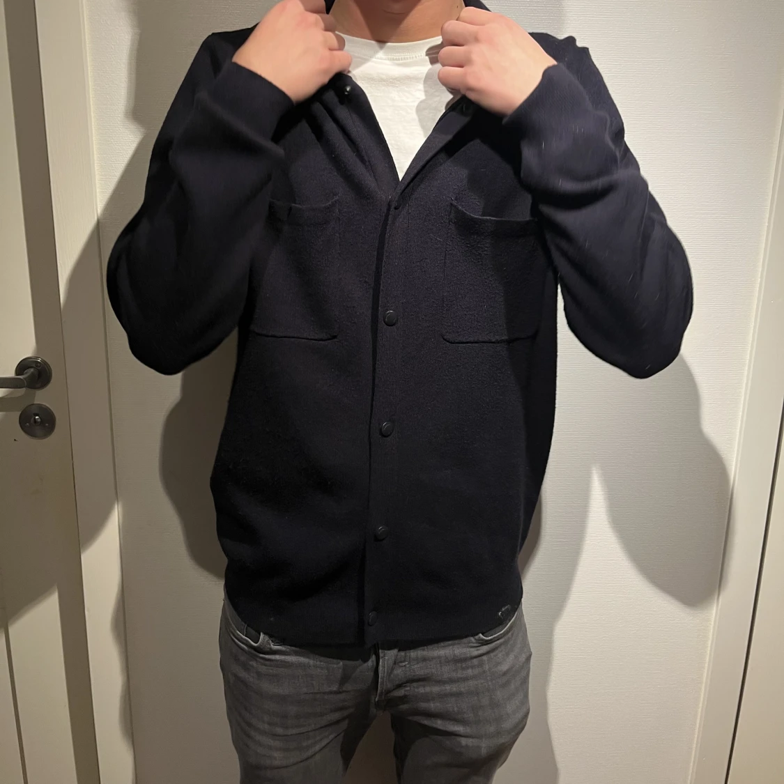 Marinblå overshirt  - 90