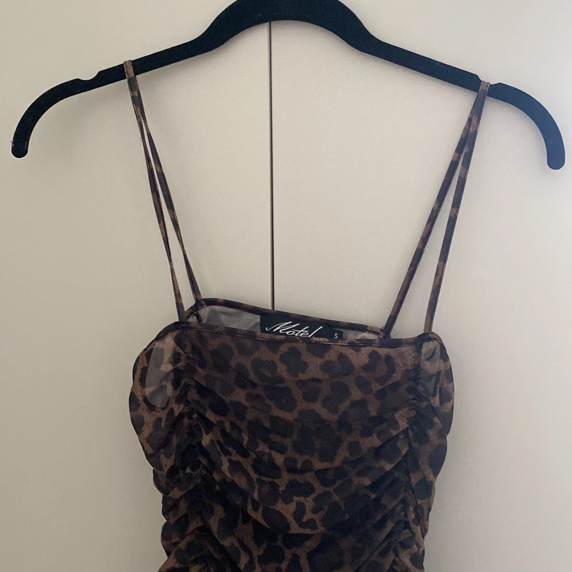 Leopard mesh klänning - 90