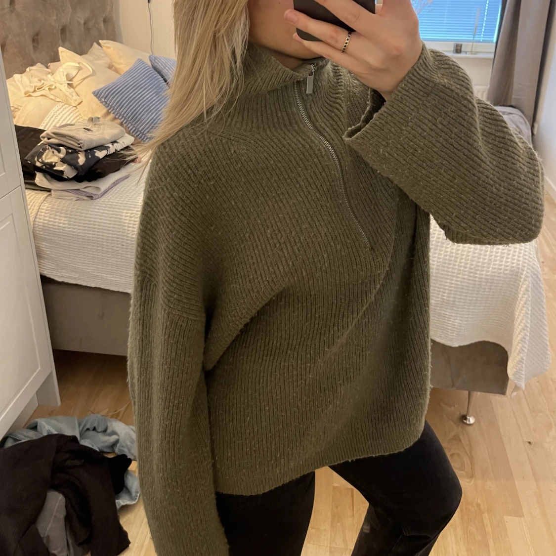 Grön stickad tröja H&M - 90