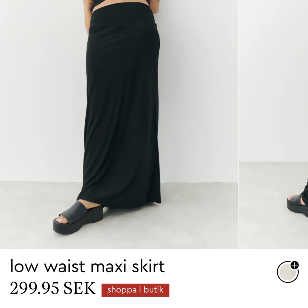 Low waist maxi kjol från Gina Tricot, storlek XL. Slutsåld på hemsidan. Köpt för 2 veckor sedan, endast provad men råkade dra av lappen. . Kjolar.