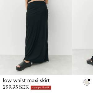 Low waist maxi kjol från Gina Tricot, storlek XL. Slutsåld på hemsidan. Köpt för 2 veckor sedan, endast provad men råkade dra av lappen. 