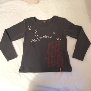 Långärmad topp - En långärmad topp med fränt tryck på 🩶 Från Miss Sixty, stl L på lappen men är snarare en S. Prima skick, knappt använd.