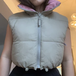Zara Pink/Brown Reversable Vest - great condition, size S, cropped 