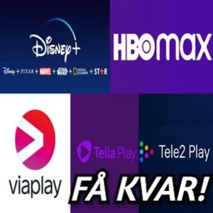 STREAMINGTJÄNSTER BILLIGT 1 ÅRS KONTON!! och (1 ÅR GARANTI) - Disney+ Premium 1års konto: 249kr, HBO Max 1ås konto (DITT EGET KONTO): 299kr, Viaplay Total 1år garanti: 299kr, Tele2+ 1 års konto: 249kr, Telia Play Sport 1års konto 299kr Telia Play Film & Serie 1års konto: 249kr