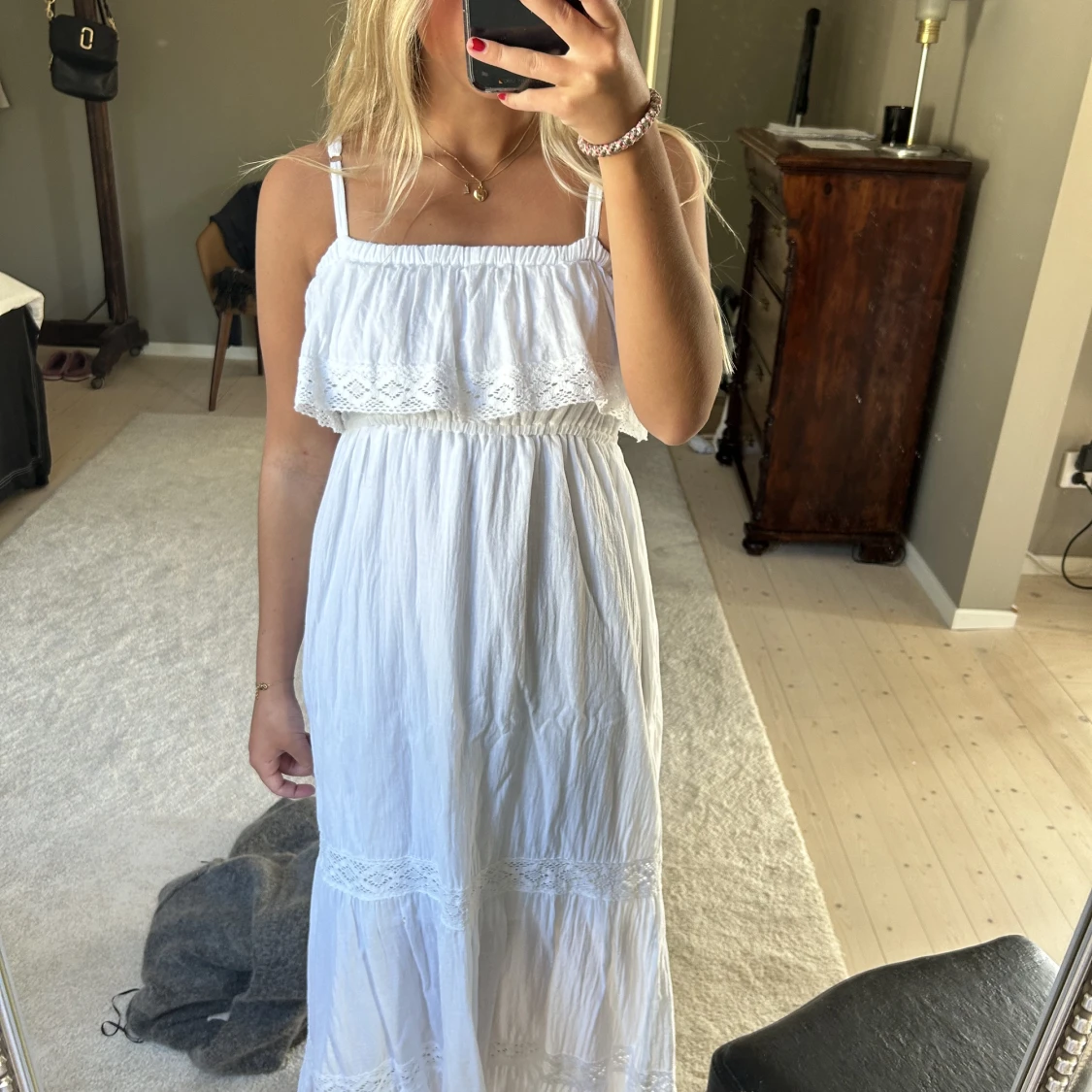 Vit långklänning  - 90