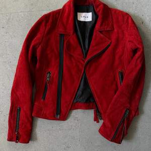 Suede biker jacket Color red Great condition