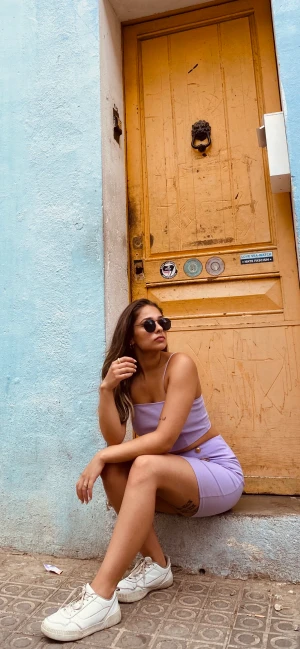 Tvådelat set- Small - Tvådelat sett i färgen lila från shein Storlek S  Använd kanske 2-3 gånger 