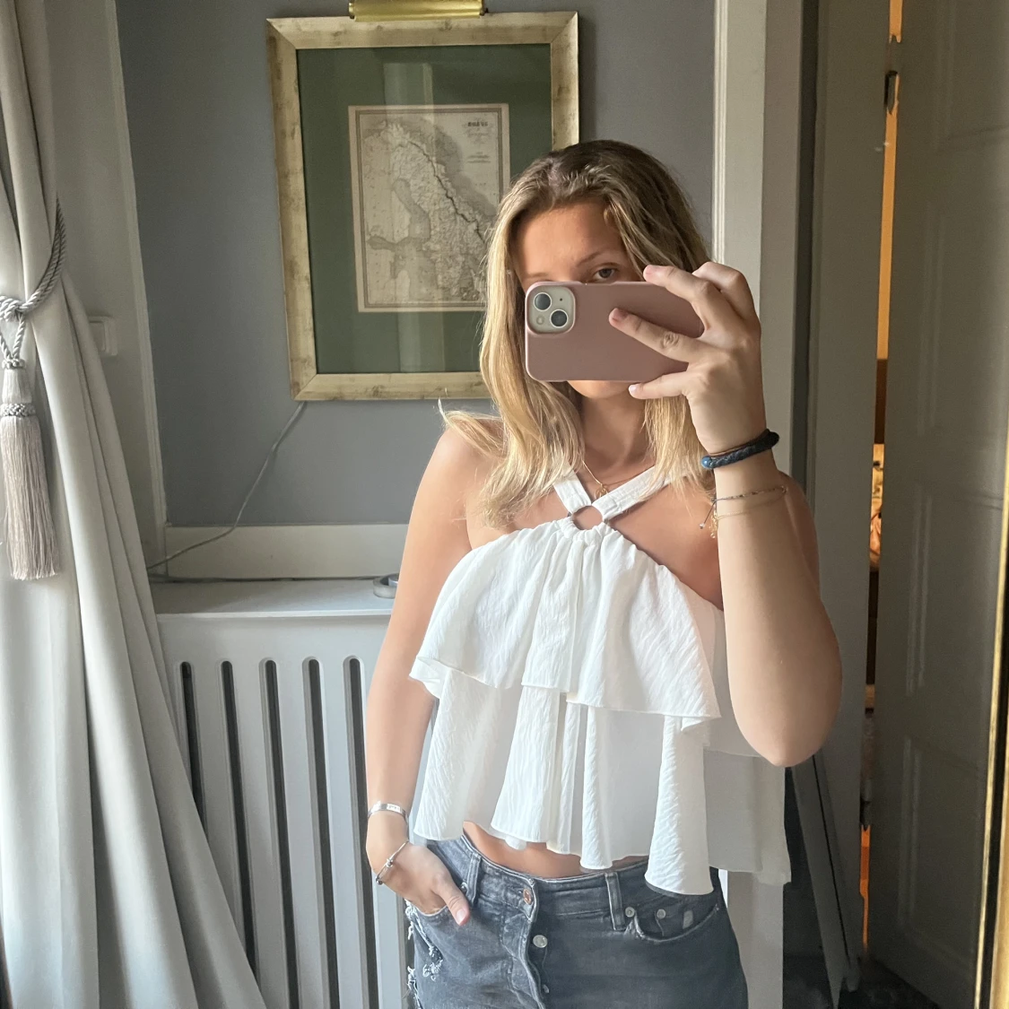 Vit somrig topp - 90