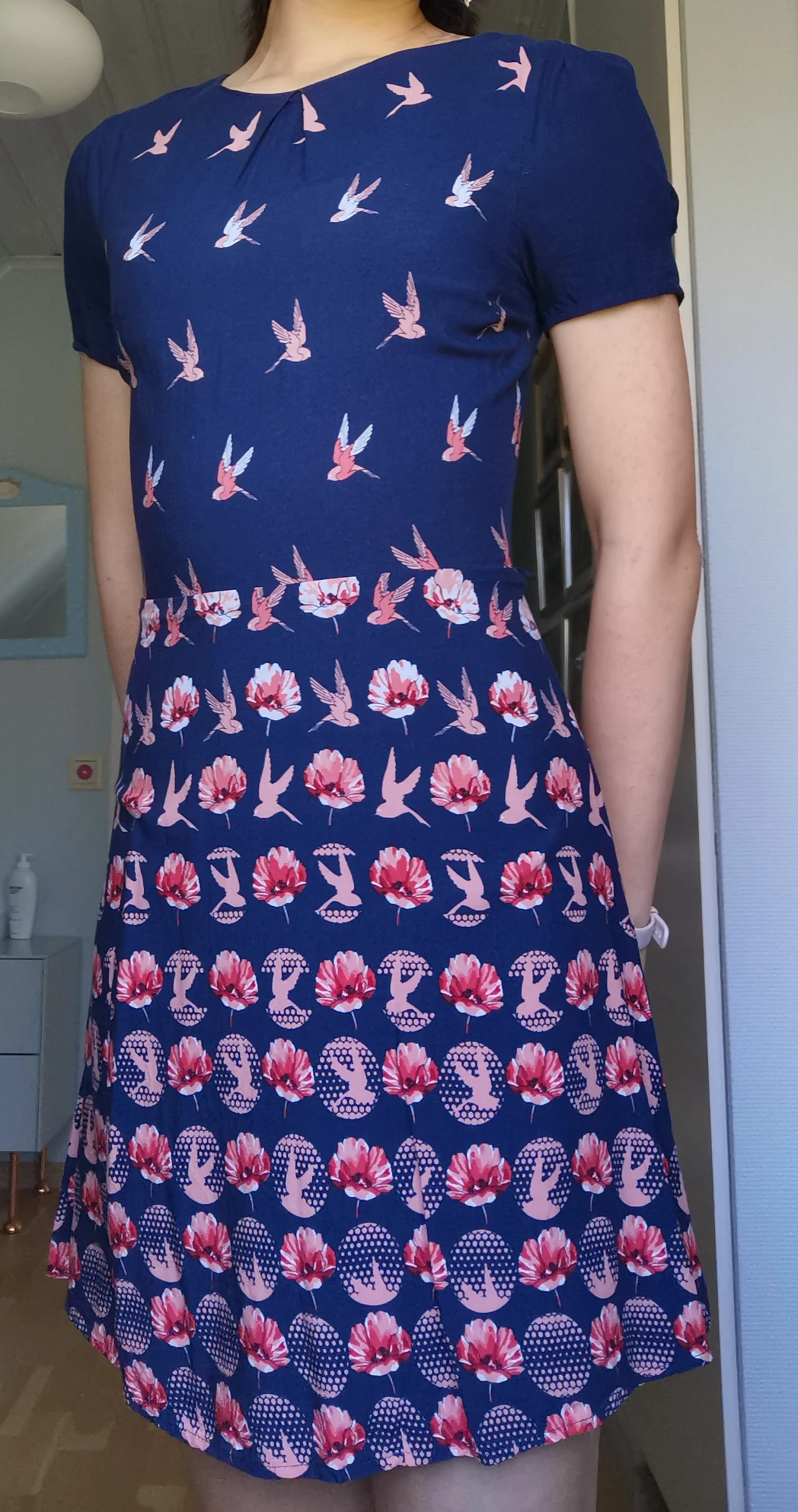 Klänning med fåglar - 90