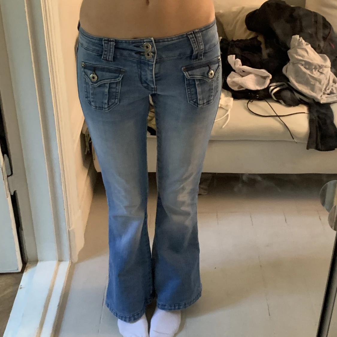 Lågmidjade jeans  - 90