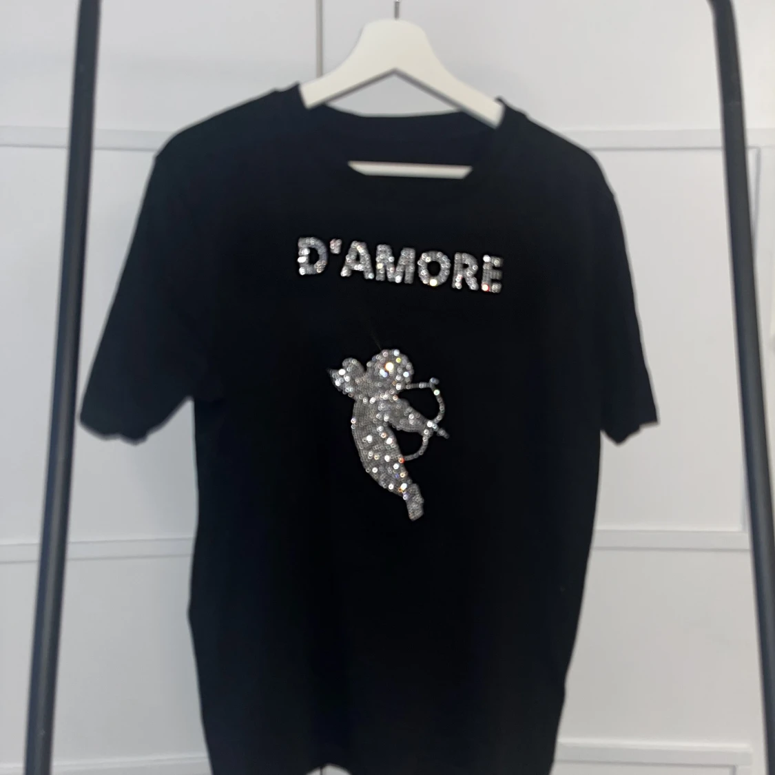 D’AMORE rhinestone t-shirt  - 90