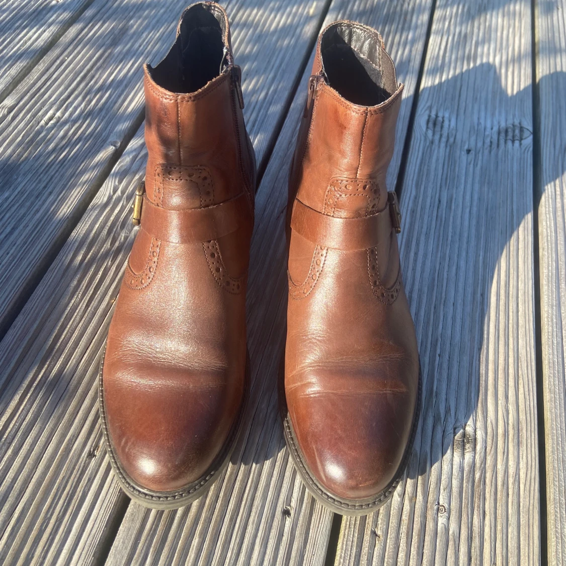 Bruna läder boots - 90