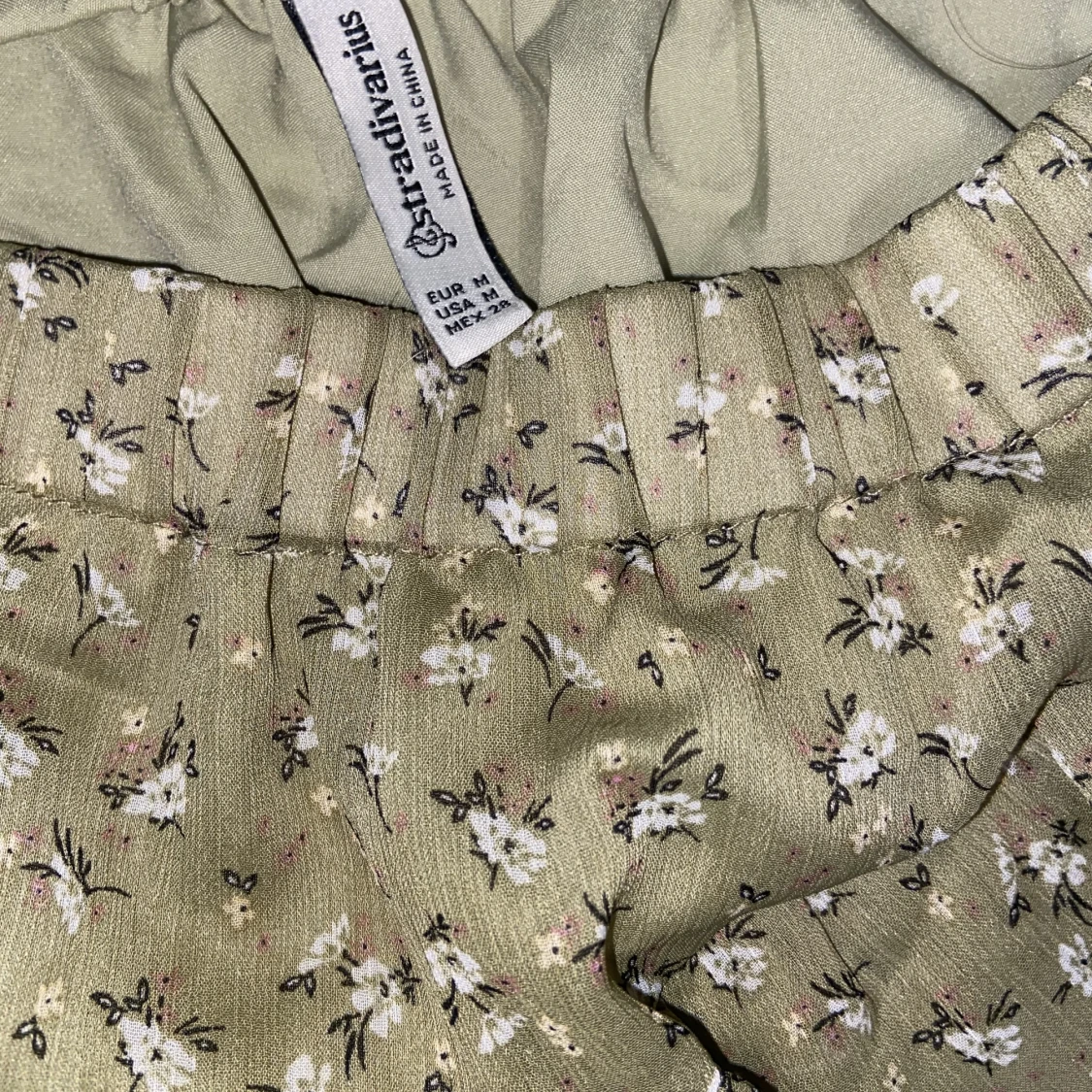 Grön blommig kjol - 91