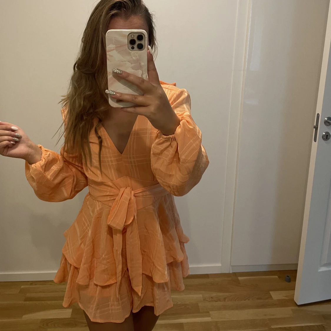 Orange klänning  - 90