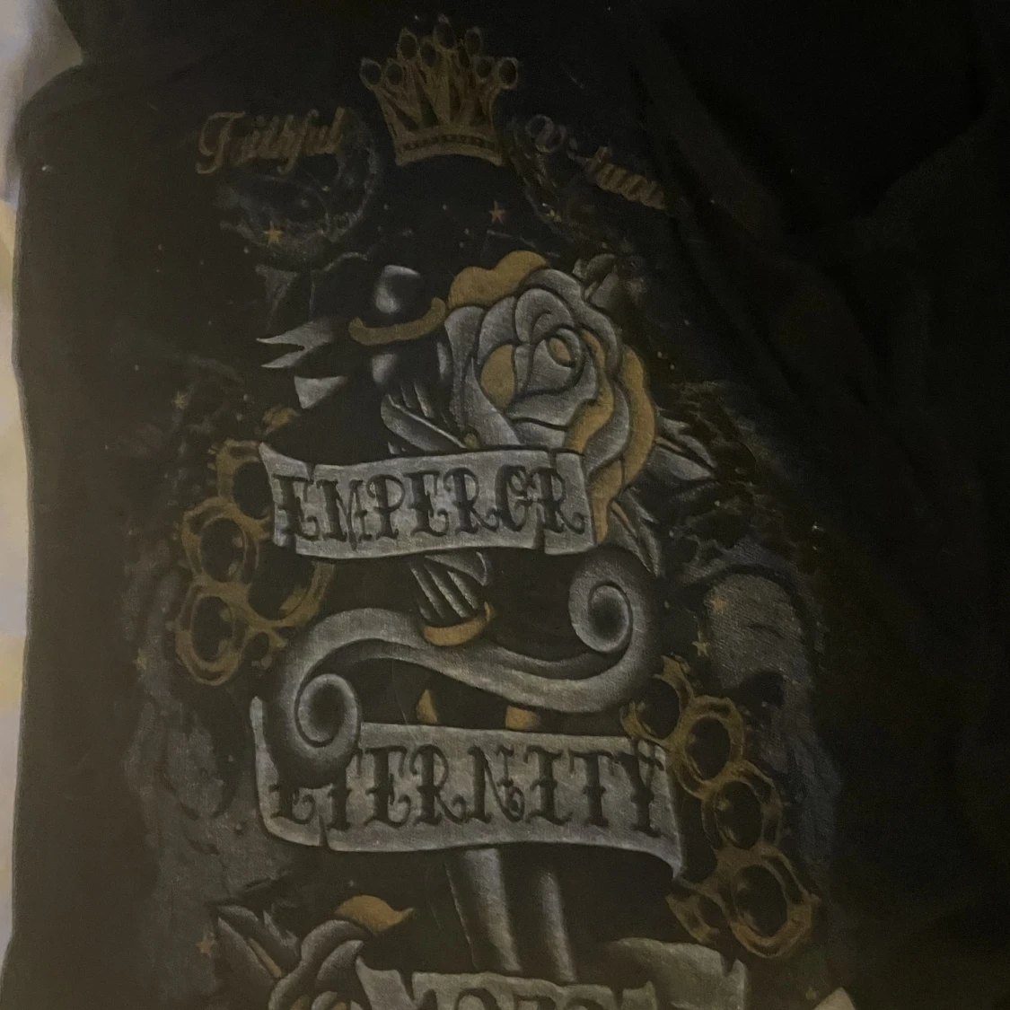 Y2K Ed hardy liknande topp - 90