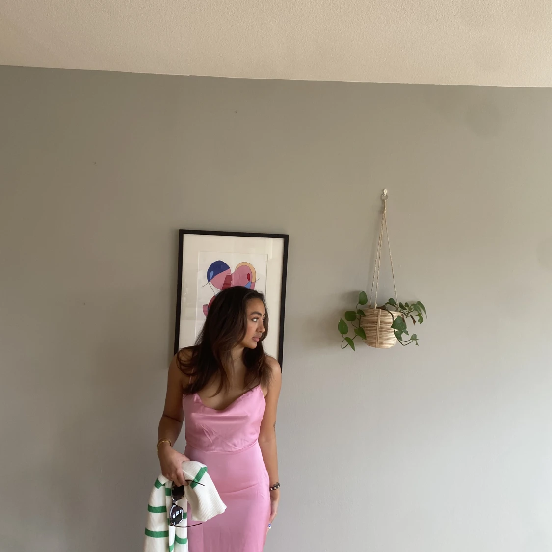 Rosa Sidenklänning  - 90