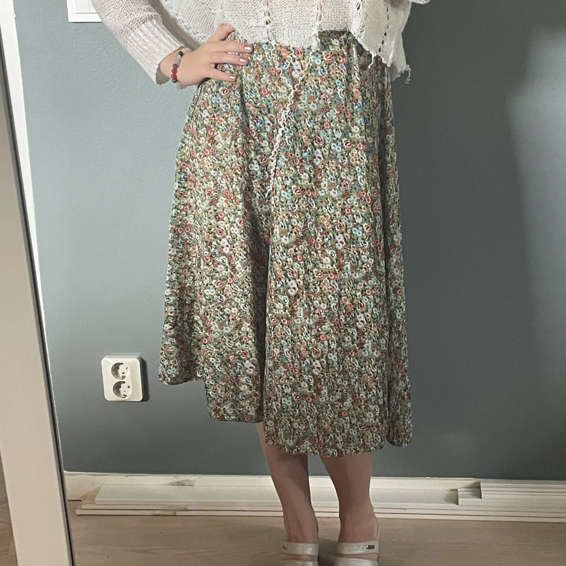 Blommig kjol vintage