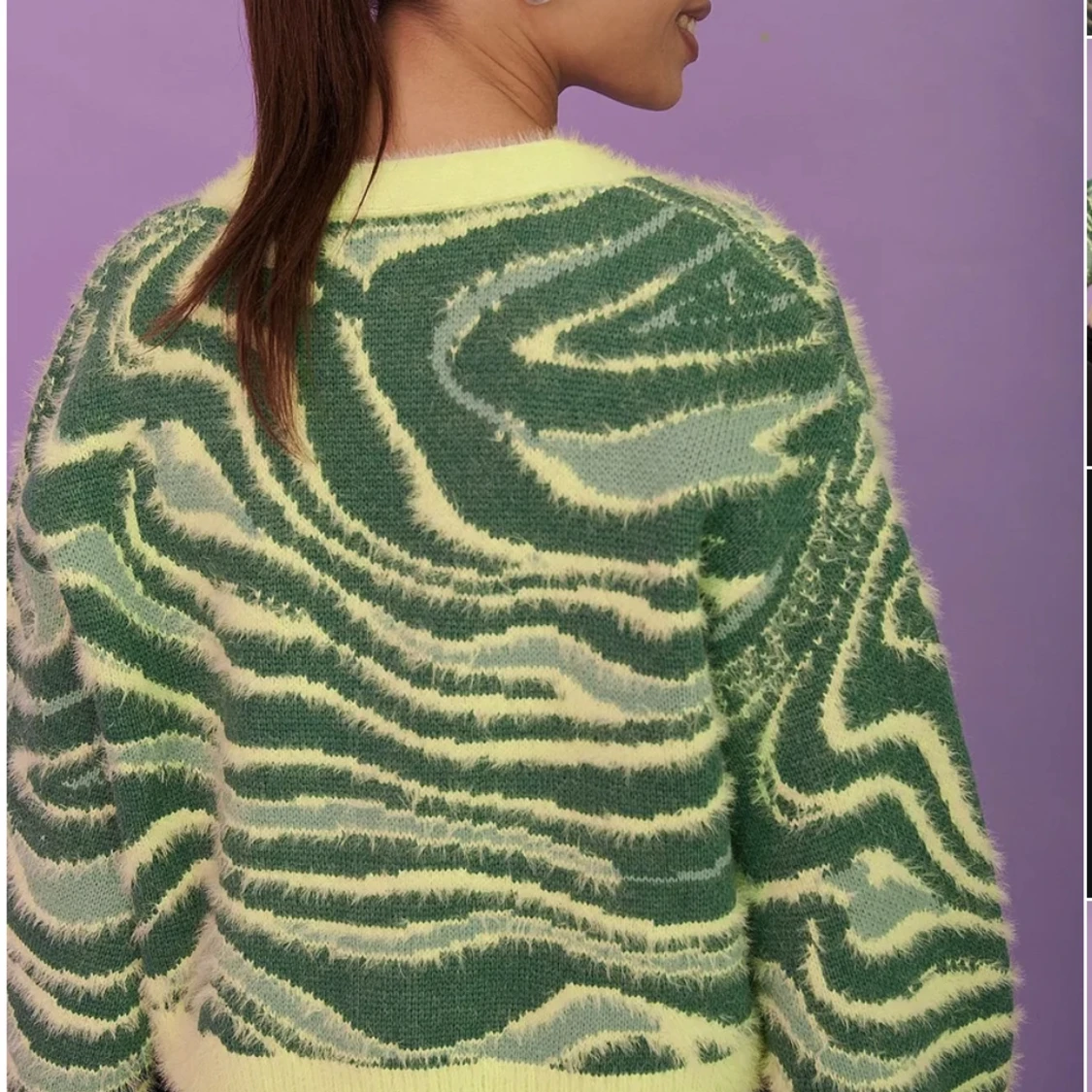 Fluffig grön kofta NA-KD,  - 91