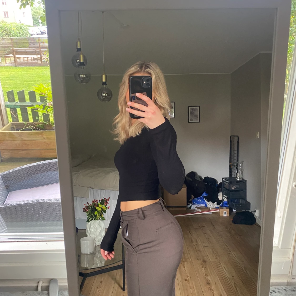 Bruna kostymbyxor  - 90