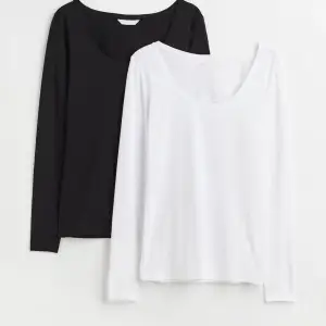 Tvåpack, 1 vit och 1 svart långärmad tröja!❤️