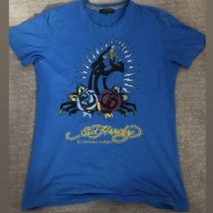 Blå ed hardy t-shirt - asfet blå ed hardy tisha med puma, som tyvärr blivit dör liten för mig, inga defekter ! Skriv för fler frågor!