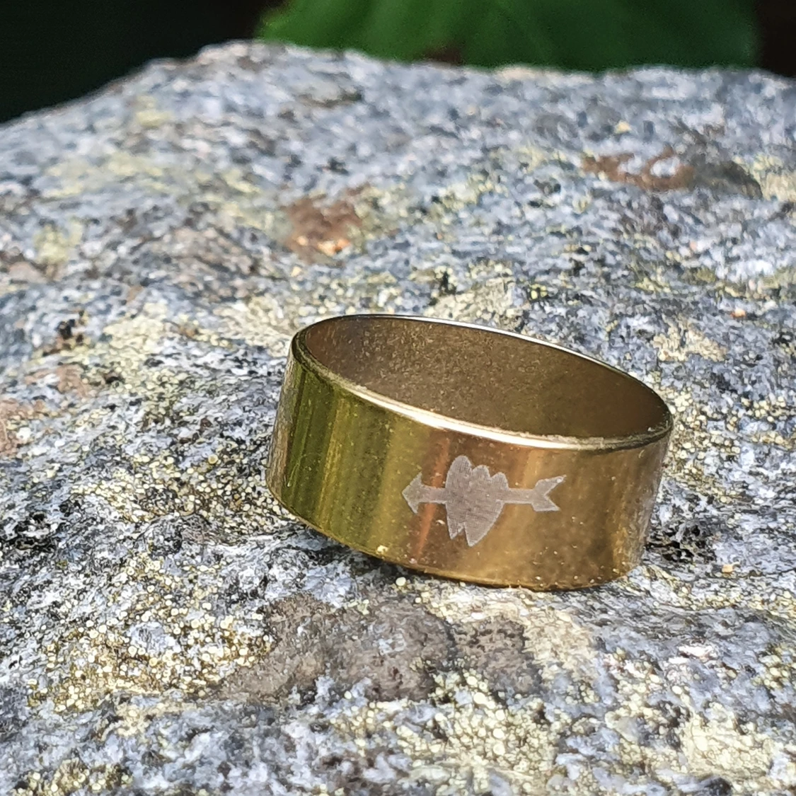 Guld ring av rostfritt stål - 90