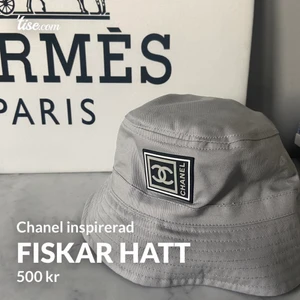 Chanel inspirerand hatt - Oanvänd hatt i ljus grått! Stor ca 56! Du betalar frakt, spårbart 66kr 