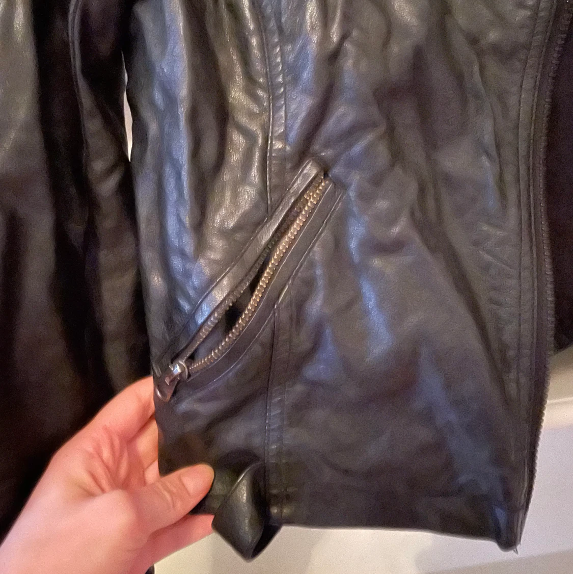 Fake läder jacka - 91