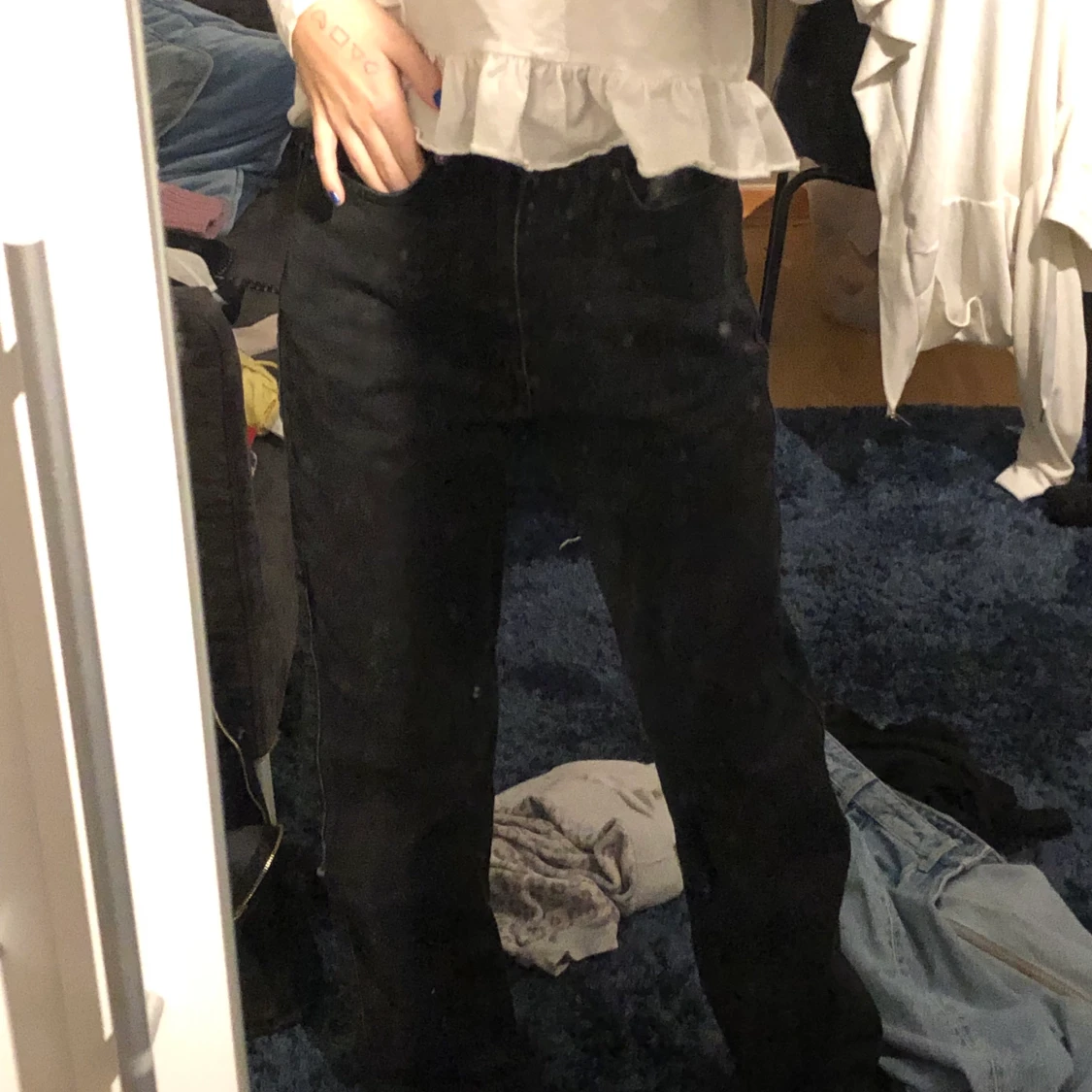 Svarta byxor mid rise - 91