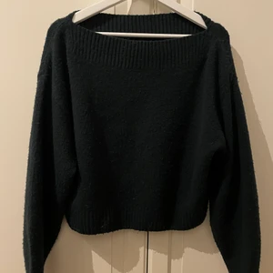 Other stories off shoulder stickadtröja  - &Other stories stickad mörkgrön tröja S