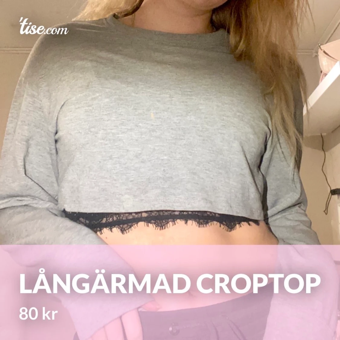 Långärmad croptop