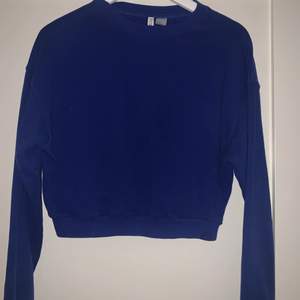 Jättefin blå sweatshirt i klar blått, bra skick används undre längre