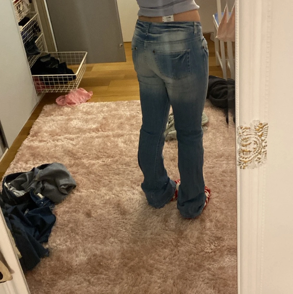 lågmidjade jeans - 90