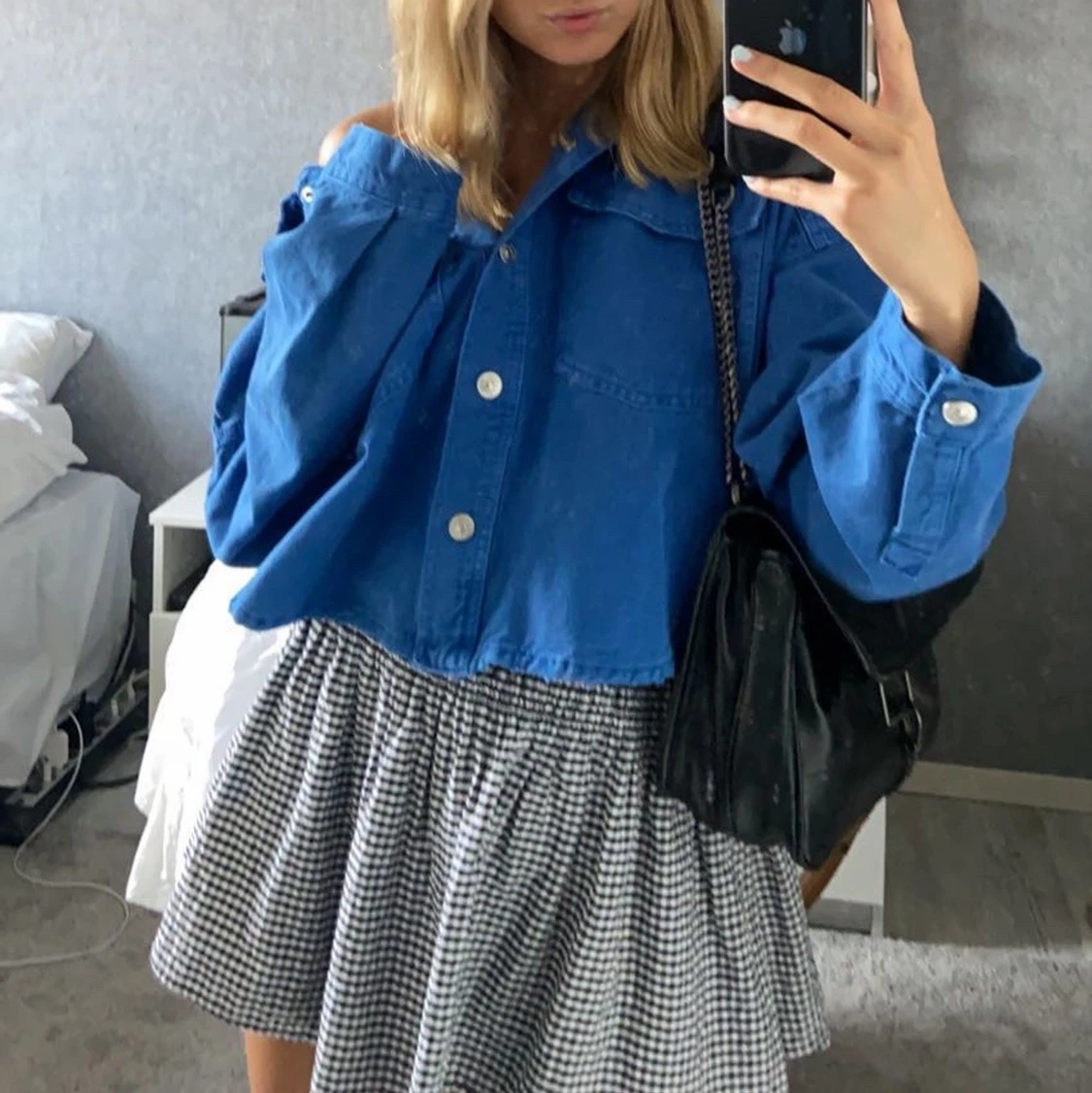 Snygg rutig kjol  - 90