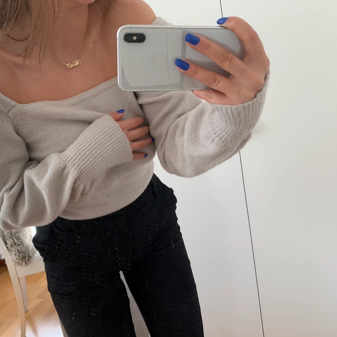 En så himla fin stickad tröja från hm  - 90