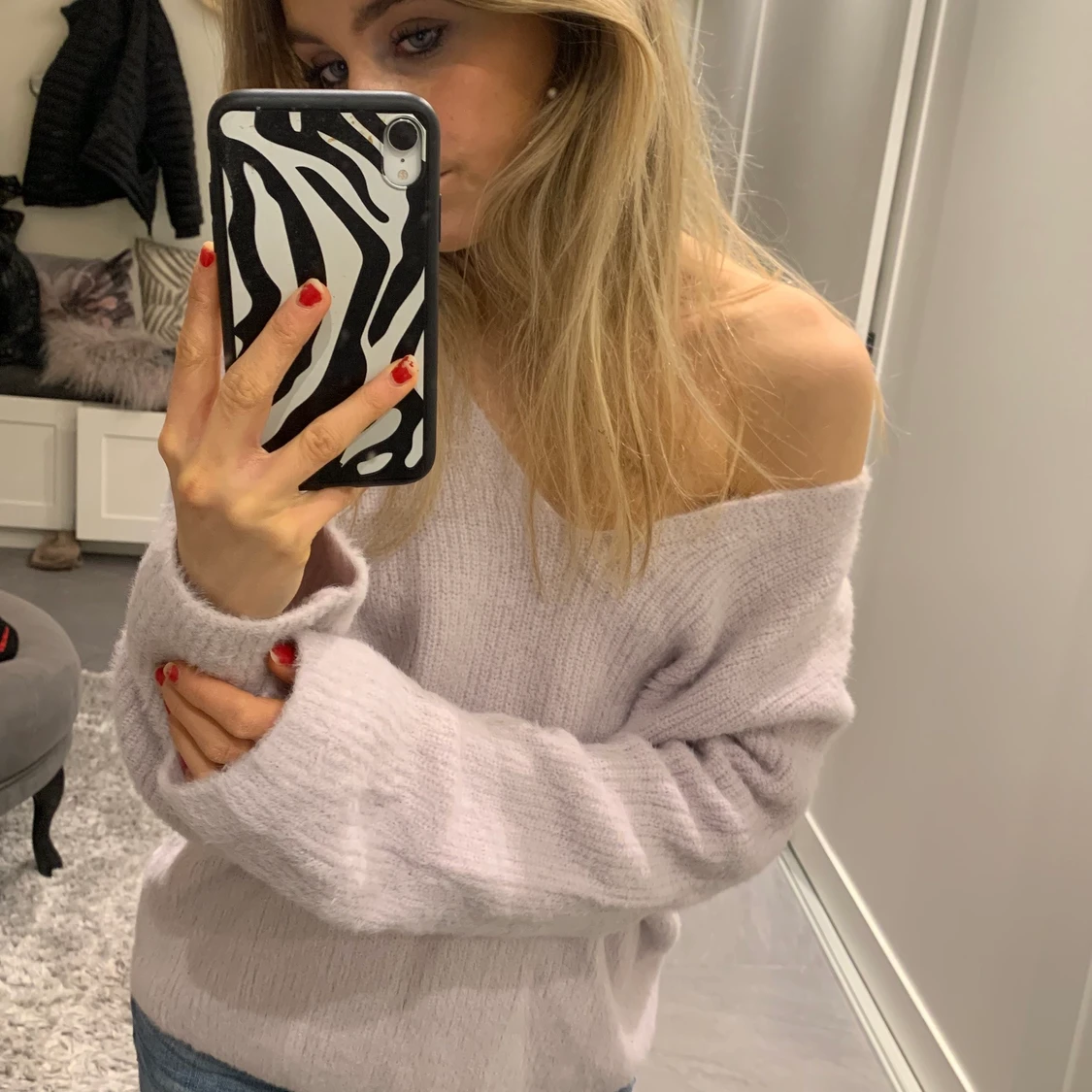 Såå fin stickad i mjukt material 💜💜💜 - 90