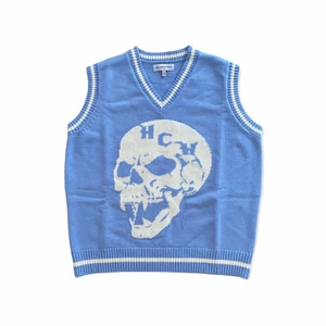 Heaven Can Wait Sky Fall Vest Knit - Helt ny oanvänd knitted vest från HCW. Oversized i storleken passar som M. För fler bilder kontakta mig ‼️