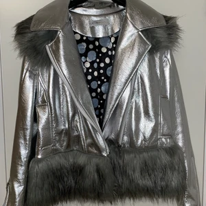 KATRIN - L-jacka Mjuk kaninpäls,silverfärg