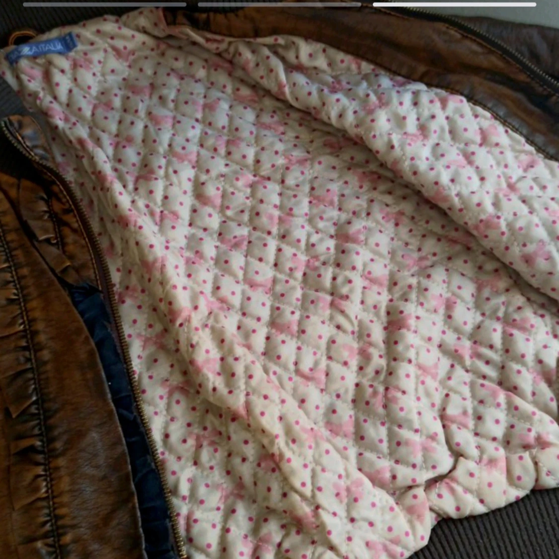 Fejkskinn brun jacka - 90