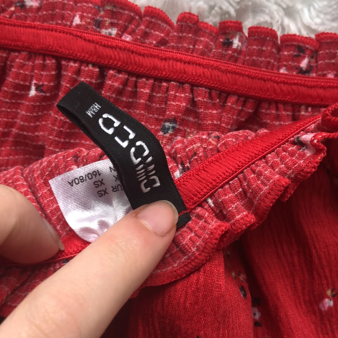 Gullig röd topp - 90