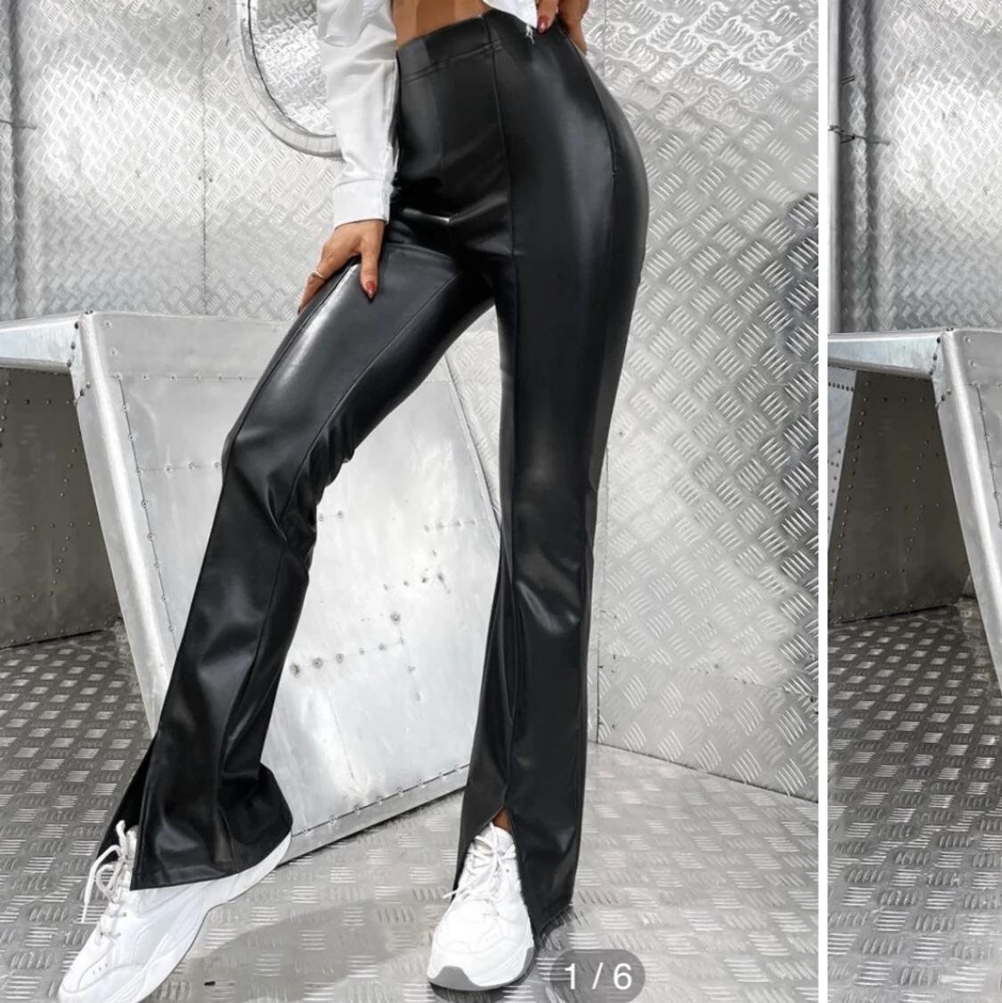 Skinnbyxor med slits