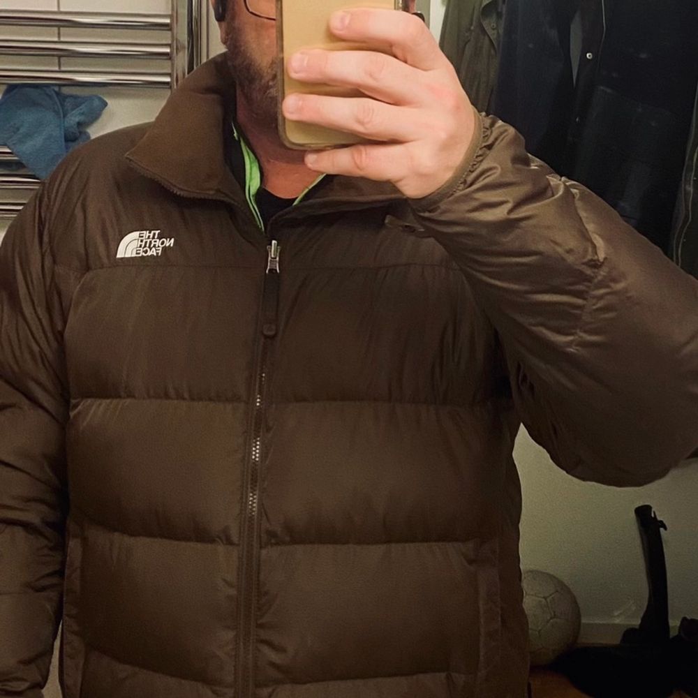 Brun north face puffar jacket | Plick 