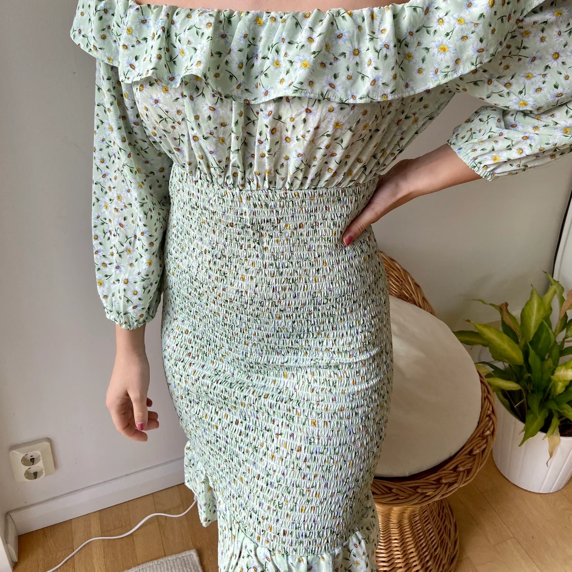 Midsommar klänning off shoulder - 90