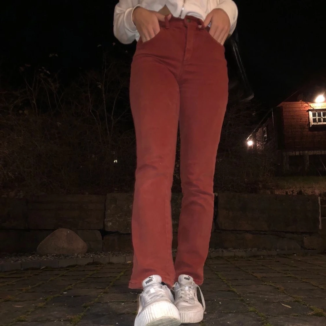 Orage/röda Suzy jeans